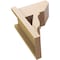 Ekena Millwork 7 1/2-in W x 12-in D x 16-in H Funston Slat Rough Cedar Woodgrain TimberThane Outlooker, Primed Tan OUTUR075X12X16FST24RCPR - alternate 2